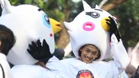 Ramai, Ada Kirab Pemilu di Kediri