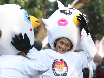 Ramai, Ada Kirab Pemilu di Kediri