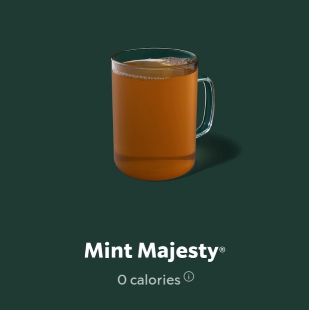 Mint majesty tea/Foto: Starbucks.com Rekomendasi minuman Starbucks rendah kalori