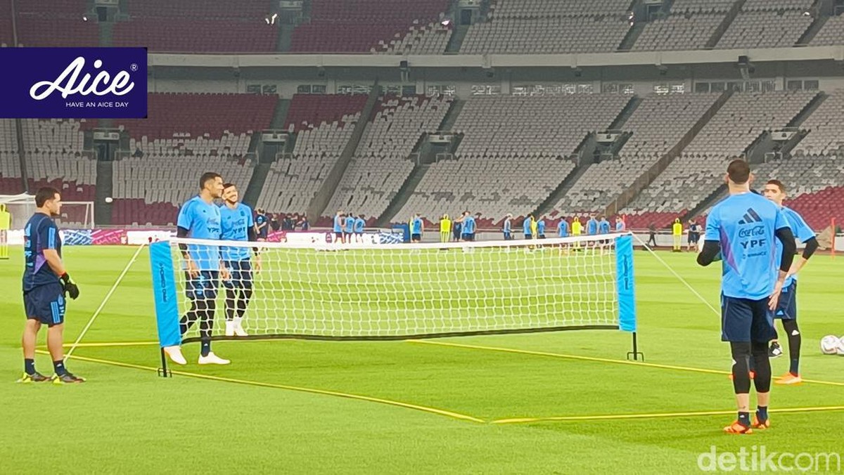 Melihat latihan Timnas Argentina dari dekat. (Foto: dok.detikcom/Lucas Aditya)