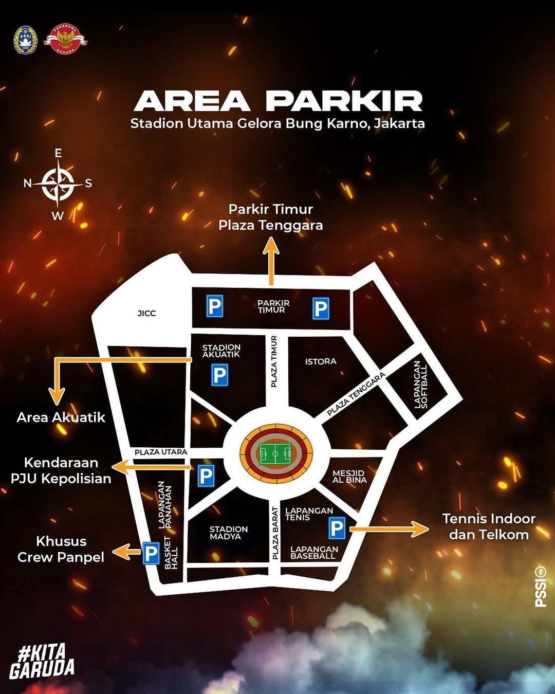 Area Parkir Indonesia vs Argentina