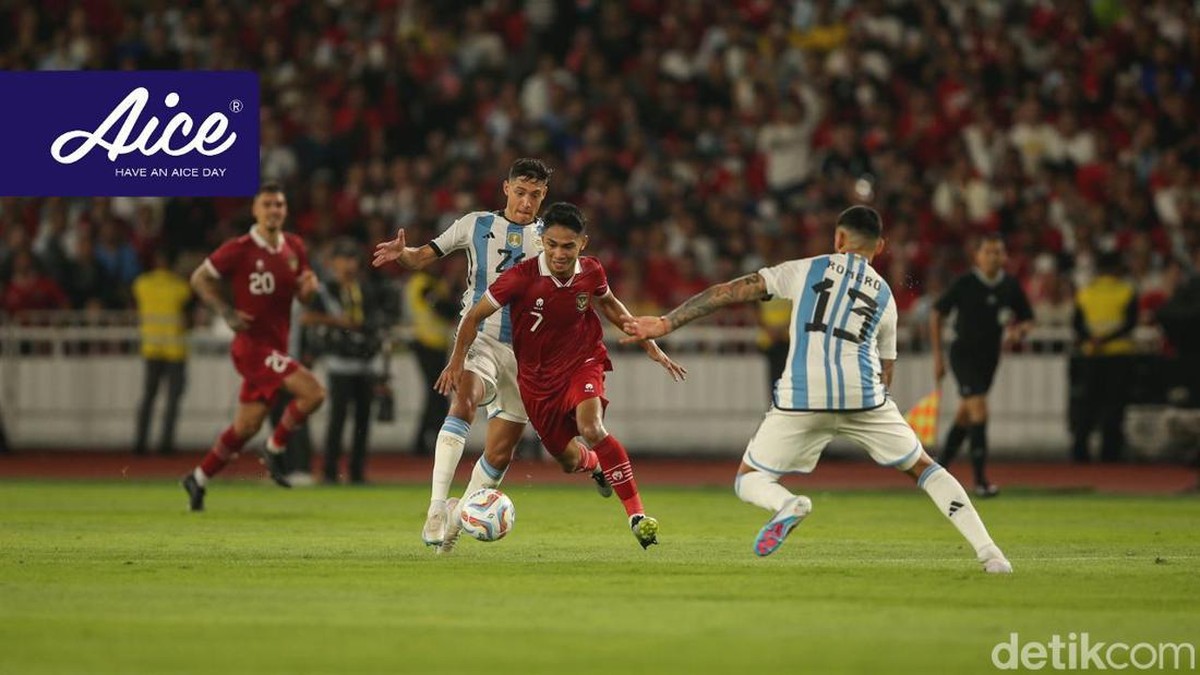 Indonesia takluk 0-2 dari Argentina. (Foto: Rifkianto Nugroho/detikcom)