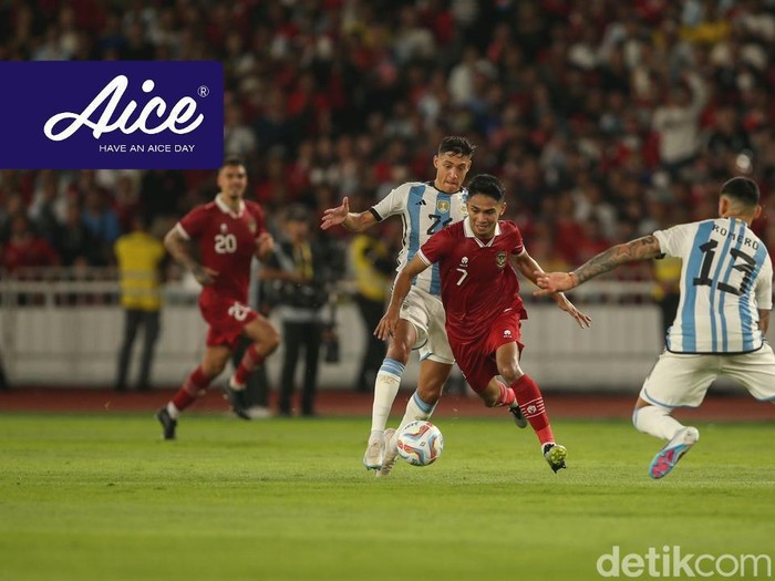 Babak pertama laga Indonesia vs Argentina di GBK dalam FIFA Match Day, Senin 19 Juni 2023.