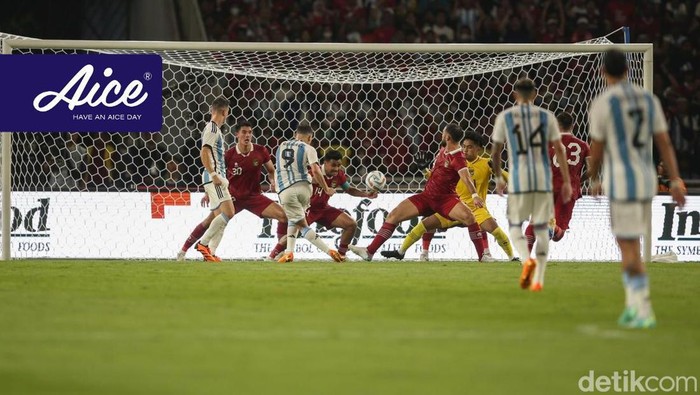 Babak pertama laga Indonesia vs Argentina di GBK dalam FIFA Match Day, Senin 19 Juni 2023.