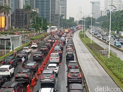 Jelang Laga Indonesia Vs Argentina di GBK, Lalin Sudirman-Gatsu Macet