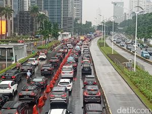 Jelang Laga Indonesia Vs Argentina di GBK, Lalin Sudirman-Gatsu Macet Jelang Laga Indonesia Vs Argentina di GBK, Lalin Sudirman-Gatsu Macet