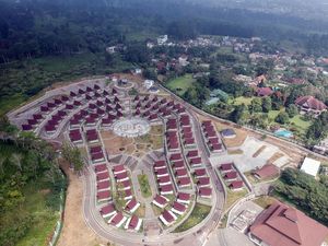 Melihat Rest Area Gunung Mas Puncak Bogor Lewat Foto Udara