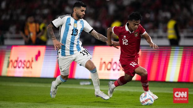 Pratama Arhan di Indonesia vs Argentina CNNIndonesia/Adi Maulana Ibrahim