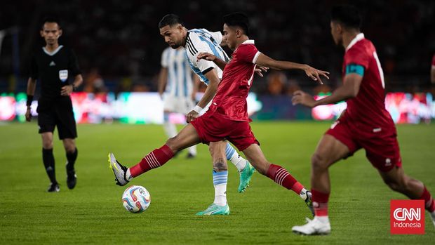 Marselino Ferdinan di Indonesia vs Argentina CNNIndonesia/Adi Maulana Ibrahim