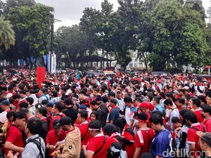 Riuh Penonton Jelang Laga Indonesia Vs Argentina di GBK Riuh Penonton Jelang Laga Indonesia Vs Argentina di GBK