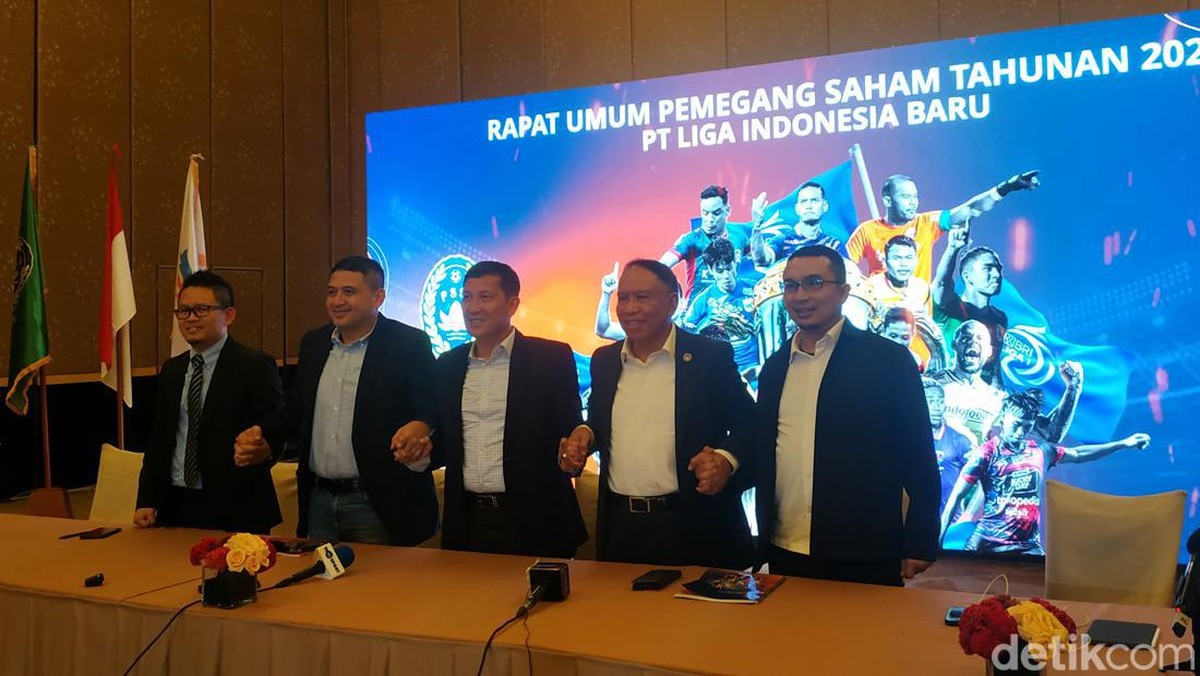 Jajaran Direksi PT LIB 2023/2024. (Foto: Muhammad Robbani/detikSport)