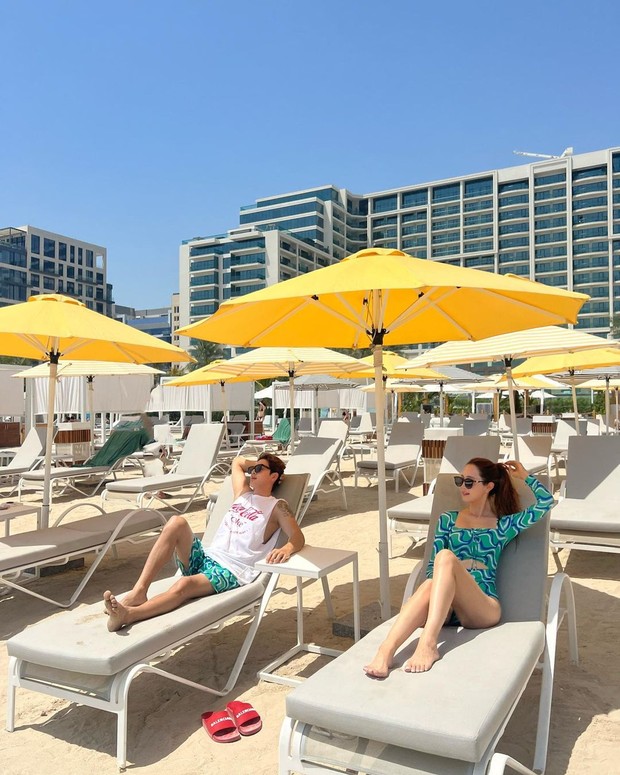 Potret SE7EN dan Lee Da Hae dalam bulan madu di Dubai