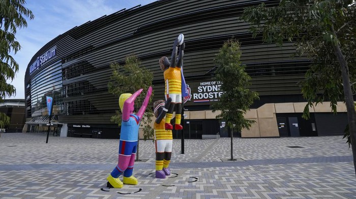 Potret Stadion Accor Sydney, Venue Piala Dunia Wanita FIFA 2023 Accor Stadium in Sydney, Australia, Wednesday, May 31, 2023. The Sydney Olympic Stadium will host FIFA Women's World Cup matches later in 2023 with the opening game in Australia on July 17 and the final on August 20. (AP Photo/Mark Baker)