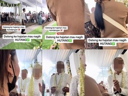 Viral Aksi Wanita Tagih Utang ke Pengantin di Pelaminan