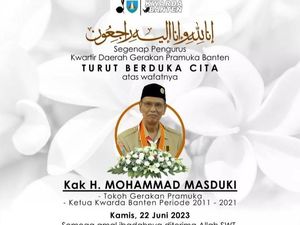 Wakil Gubernur Banten Periode 2007-2012 M Masduki Tutup Usia