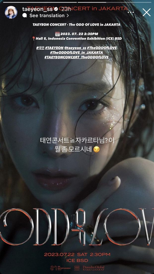 Instagram Taeyeon SNSD Konser di Indonesia
