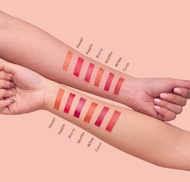 6 Shade Lip Tint Kissed/Foto: instagram.com/iomibeauty Foto produk makeup iomi.