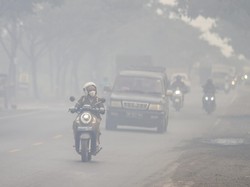 Video Perjuangan Warga Kalsel Menembus Asap, Jarak Pandang Terbatas