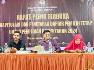 KPU Tetapkan DPT Pemilu 2024 di Soppeng 181.890 Pemilih, Bertambah 1.205 Jiwa