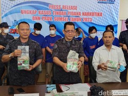 BNNP Sumsel Amankan 20 Kg Sabu dari Jaringan Internasional
