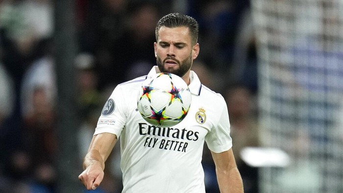 Real Madrids Nacho Fernandez in action during the group F Champions League soccer match between Real Madrid and Celtic at the Santiago Bernabeu stadium in Madrid, Spain, Wednesday, Nov. 2, 2022. (AP Photo/Manu Fernandez)