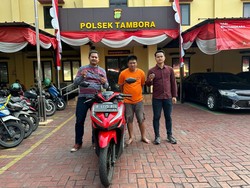 Maling di Tambora Jakbar Ditangkap Saat Dorong Motor Hasil Curian