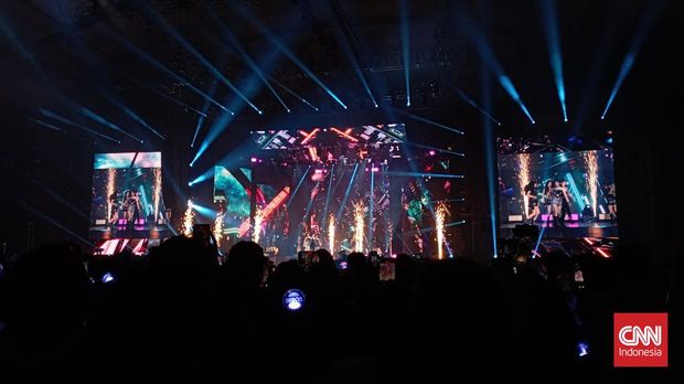 aespa melakoni debut konser di Indonesia bertajuk aespa LIVE TOUR 2023 ‘SYNK: HYPER LINE’ in Jakarta, Sabtu (24/6) di ICE BSD.
