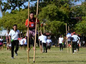 Potret Keseruan Lomba Olahraga Tradisional di Bali