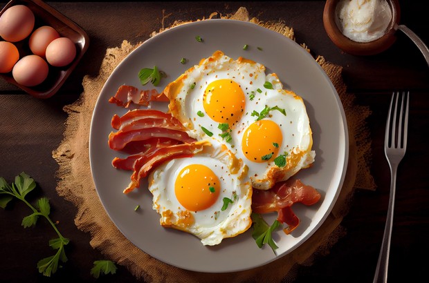 Telur merupakan makanan tinggi protein, sehingga tidak disarankan untuk dikonsumsi dengan daging karena dapat mengganggu pencernaan