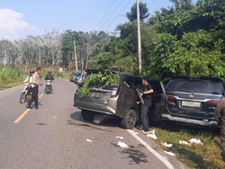 Kasatpol PP Muara Enim Pecah Kepala Akibat Kecelakaan Mobdin