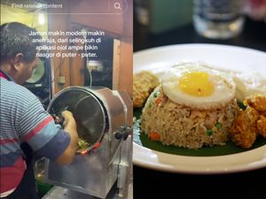 Unik! Nasi Goreng Ini Dimasak Pakai Panci Putar Otomatis