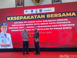 PD Pasar Surya Gandeng Polisi Pelihara Kamtibmas Kawasan Pasar Surabaya