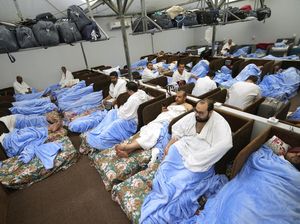 Penampakan Tempat Istirahat Jemaah Haji di Mina