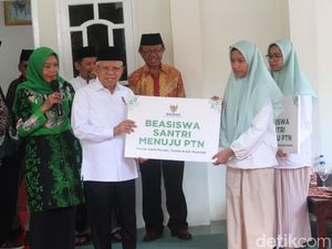 Ada Beasiswa Pemerintah, Maruf Amin Dorong Santri Lanjut Perguruan Tinggi