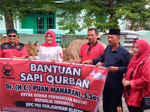 Bupati Klaten Serahkan Bantuan Hewan Kurban: 10 Kambing, 8 Sapi