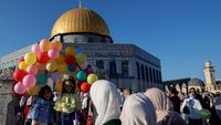 Suasana Perayaan Idul Adha di Kompleks Al Aqsa
