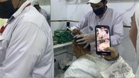 Tukang Cukur Panen, Momen Jemaah Haji Indonesia Potong Rambut Gundul
