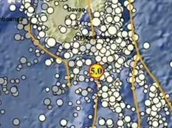 Gempa Terkini M 5,0 Guncang Pulau Karatung Sulut, Berpusat di Laut