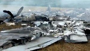 Puing-puing Pesawat Rusia yang Diduga Ditembak Pasukan Wagner