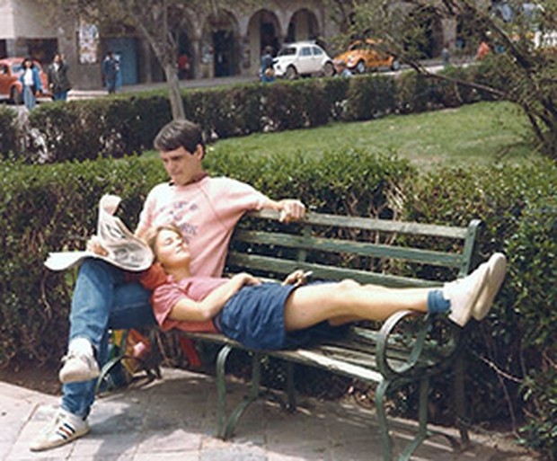 Annette Herfkens dan tunangannya sebelum mengalami kecelakaan pesawat