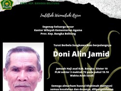 Lagi, Jemaah Haji Asal Babel Wafat di Tanah Suci