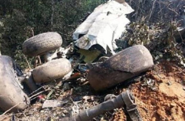 Keadaan pesawat setelah jatuh