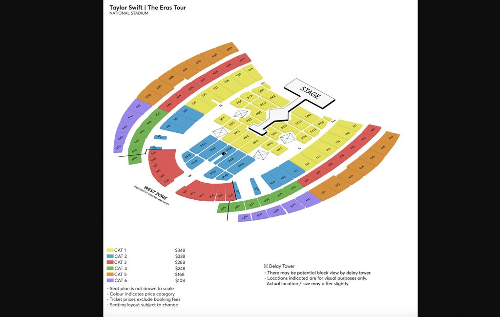 Pada Minggu (2/7), pihak penyelenggara resmi merilis seatmap konser Taylor Swift di Singapura yang akan digelar di Singapore National Stadium, 2-4 dan 7-9 Maret 2024.