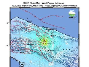 BMKG Mutakhirkan Gempa Keerom Papua Jadi M 6,2, Terasa di Wamena-Jayapura BMKG Mutakhirkan Gempa Keerom Papua Jadi M 6,2, Terasa di Wamena-Jayapura
