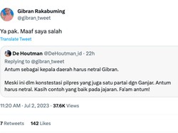 Disinggung Netizen soal Ucapan Selamat Haji ke Ganjar-Anies, Gibran Bilang Gini