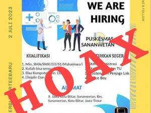 Viral Info Loker di Puskesmas Sananwetan Kota Blitar: Hoaks
