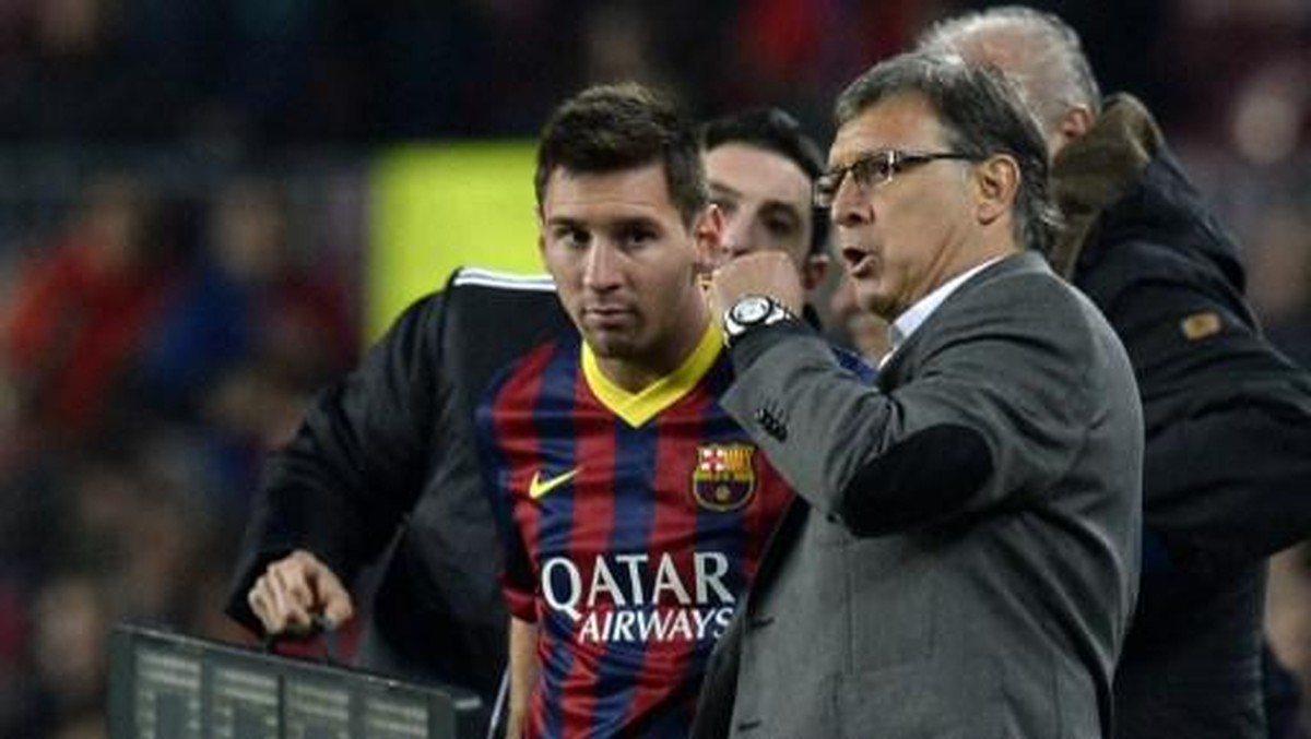Messi dan Martino semasa di Barcelona. Foto: AFP/LLUIS GENE