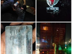 Remaja di Denpasar Luka Parah Seusai Tabrak Truk Kontainer Mogok