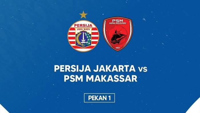 Persija Jakarta Vs PSM Makassar di laga pekan pertama Liga 1 2023/2024.