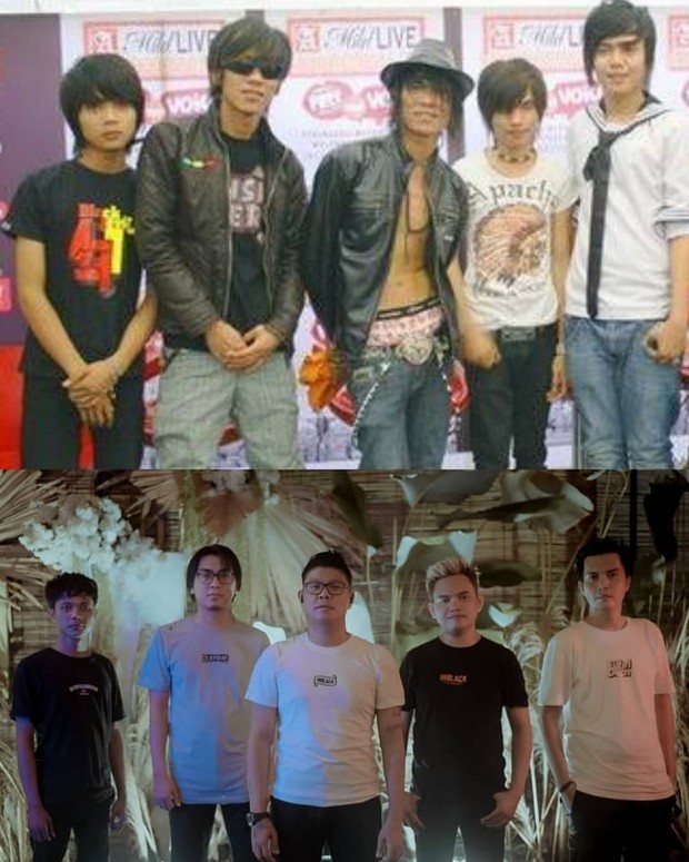 Penampilan terdahulu dan terbaru personil Kangen Band/Foto: Instagram.com/@babang_andikamahesa